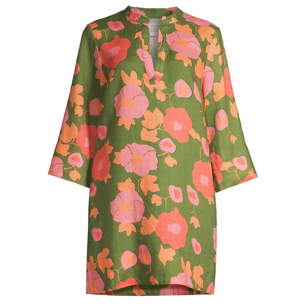 NWT Birds of Paradis Lucca Linen Shift Dress, Small, Linen